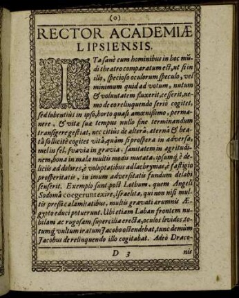 Rector Academiæ Lipsiensis.