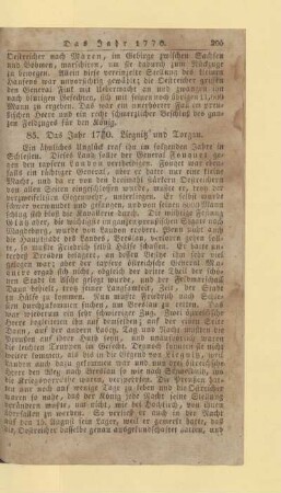 Das Jahr 1770. Liegnitz und Torgau