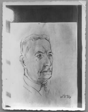 Porträt eines älteren Mannes : Porträt eines Mannes. Kohlezeichnung (1937; E. Richter), entstanden in Ankara
