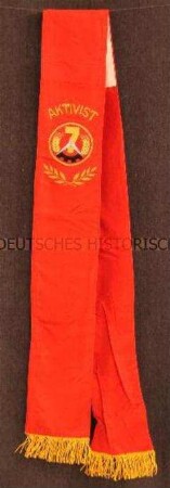 Schärpe für Aktivisten des Siebenjahrplanes