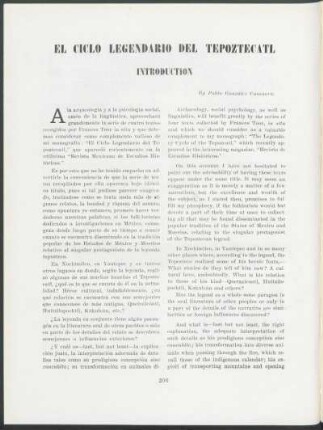 El ciclo legendario del Tepoztécatl : Introduction