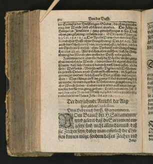 [Der dreyzehende - sechszehende Artickel der Augspurgischen Confession.]