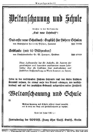 [Anzeige] : [Stimmen aus Praxis und Wissenschaft] ; [Nichtamtlicher Teil]