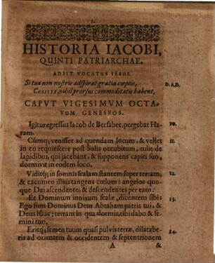 Iacobus D. Polycarpi Lyseri, Hoc est, Theologica expositio quintae partis Geneseos,quae continet historiam vitae, laborum peregrinationum, periculorum & miraculosarum liberationum Iacobi, quinti Patriarchae ...