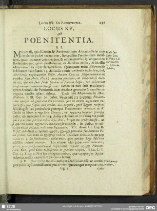 Locus XV. De Poenitentia
