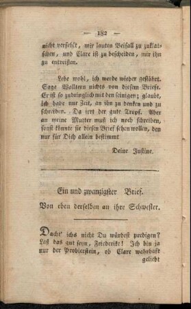 Ein und zwanzigster Brief - Fünf und zwanzigster Brief