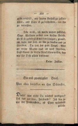 Ein und zwanzigster Brief - Fünf und zwanzigster Brief