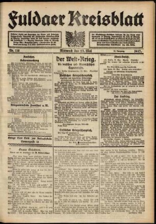Ausgabe vom Mittwoch, den 23. Mai 1917.
