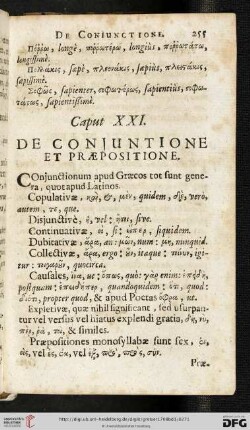 Caput XXI: De Conjunctione & Praepositione