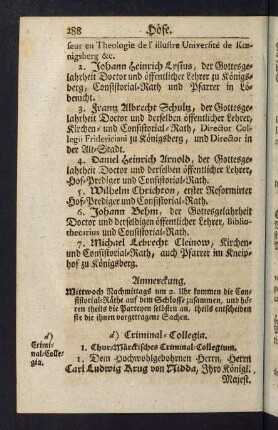 288-299, d. Criminal-Collegia - e. Geheimbder Justiz-Rath