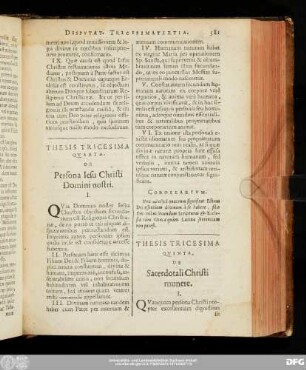 Thesis Tricesima Quinta, De Sacerdotali Christi munere.