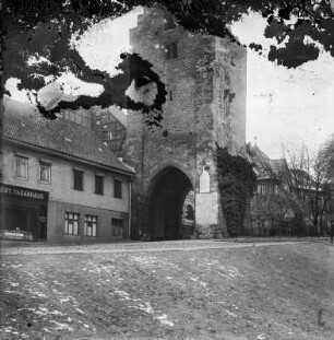 Saalfeld, Saaltor : Saalfeld. Saaltor, Saalstraße 62. Blick zur Innenstadt