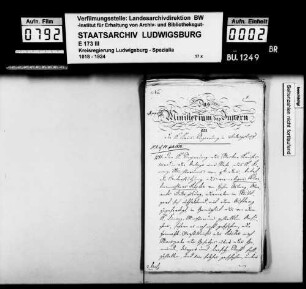 Heimatverhältnisse des Scribenten August Rösler, gebürtig von Hohenasperg, gest. 24./25.08.1842 in Ludwigsburg