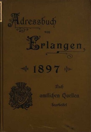 Adreßbuch von Erlangen. 1897