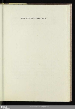 Lernen Und Wissen