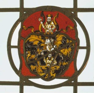 Fragment einer Wappenscheibe der Nürnberger Familie Kiener