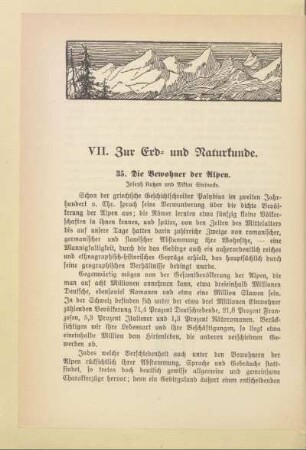 VII. Zur Erd- und Naturkunde