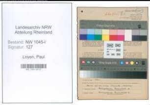 Entnazifizierung Paul Van Loyen , geb. 27.06.1901 (Konstrukteur)