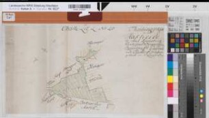 Casum (Borgholzhausen) Oldendorf Teilung der Haßheide 1777 o.M. 28,5 x 51 kol. Zeichnung M. Reinhold Spez.Verz. Markenkarten X Nr. 28