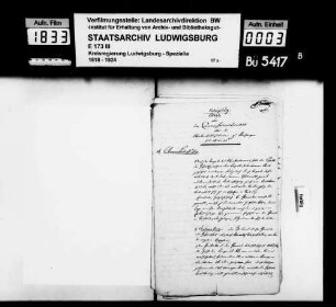 Kommunsachen: Allgemeine Gemeindeverhältnisse Oberamt Vaihingen