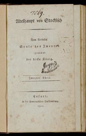 2: Adelhaupt von Stockfisch. Zweyter Theil