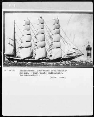 Viermastbark, Halbschiff, Seemannsarbeit