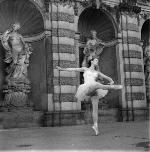 Ballerina im Nymphenbad des Dresdner Zwingers