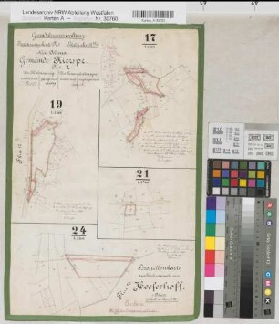 Kierspe (Kierspe), Teilung Hoeferhoff, Brouillonkarte