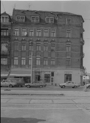 Dresden-Friedrichstadt, Weißeritzstraße 38, Wohnhaus mit Ladenlokal, Straßenansicht