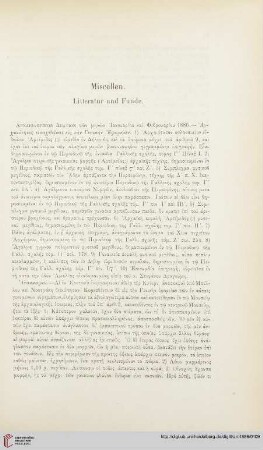 Litteratur und Funde