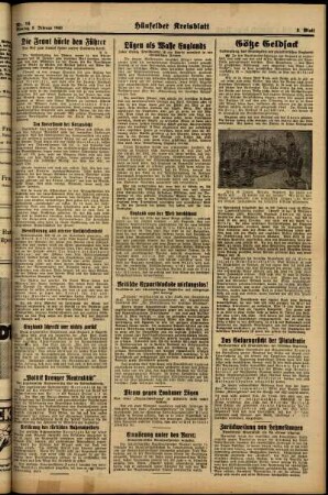Zweite Ausgabe vom Montag, den 05. Februar 1940.