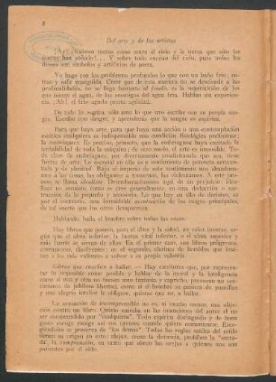 Del arte y de los artistas