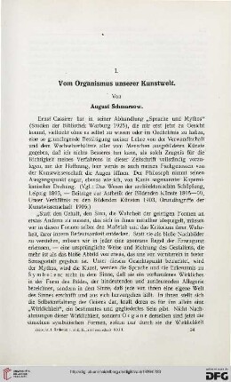 23: Vom Organismus unserer Kunstwelt