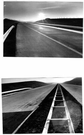 Trassierung. Betonfahrbahndecke. Leitplanken.