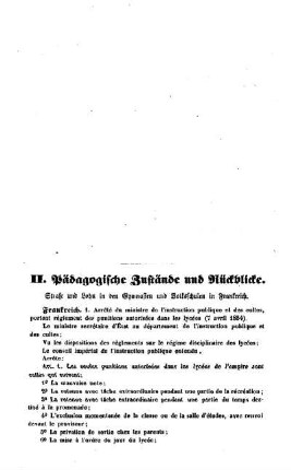 Pädagogische Zustände und Rückblicke