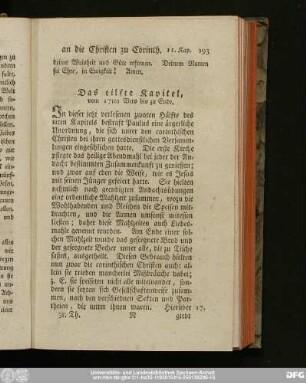 Das eilfte Kapitel, vom 17ten Vers bis zu Ende.