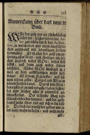 Anmerckung über das neunte Buch.