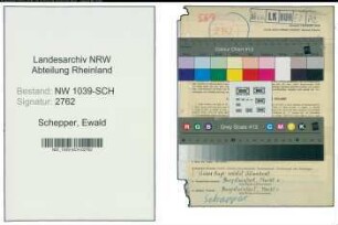 Entnazifizierung Ewald Schepper , geb. 25.04.1890 (Studienrat)