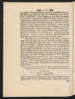 Cap. II. De Aquis.
