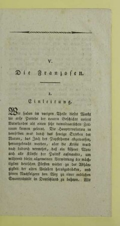 V. Die Franzosen