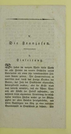 V. Die Franzosen