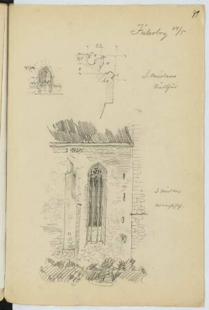 St. Nikolai, Jüterbog: Details (aus: Skizzen- und Fotoalbum 17)