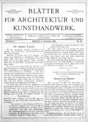 No. 16, 16. Dezember 1888