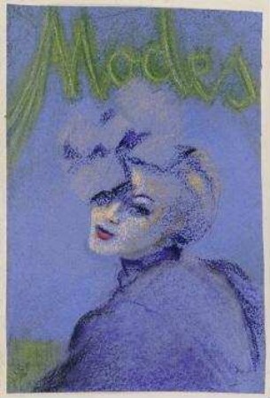 Modetitelblatt "Blau, Lavendel, Grün auf Blau" II. Frühling