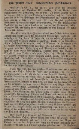 Ein Muster eines freimaurerischen Verschwörers.