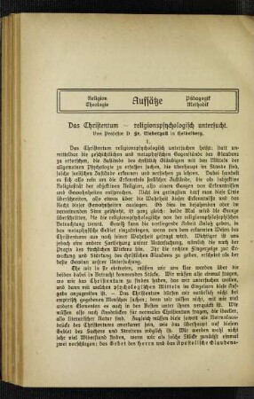 ¬Das¬ Christentum - religionspsychologisch untersucht