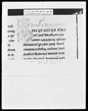 Lectionarium Matutinale — Initiale B (eatus igitur), Folio 169verso