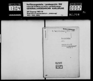Veit L. Homburger KG in Karlsruhe Käufer: Badische Kommunale Landesbank-Girozentrale-Zweiganstalt Karlsruhe Lagerbuch-Nr. 331 Karlsruhe