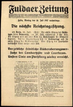 Ausgabe vom Montag, den 16. Juli 1917.