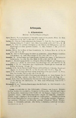 Zoologischer Jahresbericht. 1884 (1885), Abth. 2